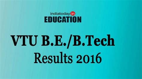 vtu 2016 results|VTU BE/BTech Semester 3 and 4 Results 2016: .